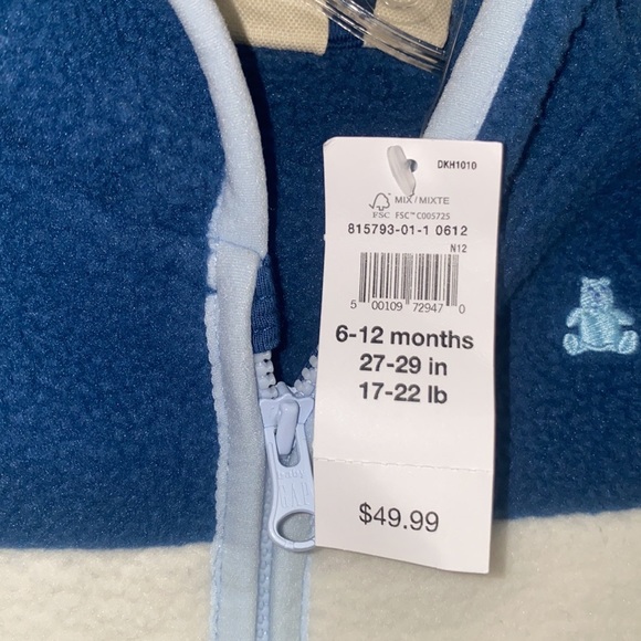 Gap Baby Sherpa Colorblock One-Piece NWT - Picture 5 of 5